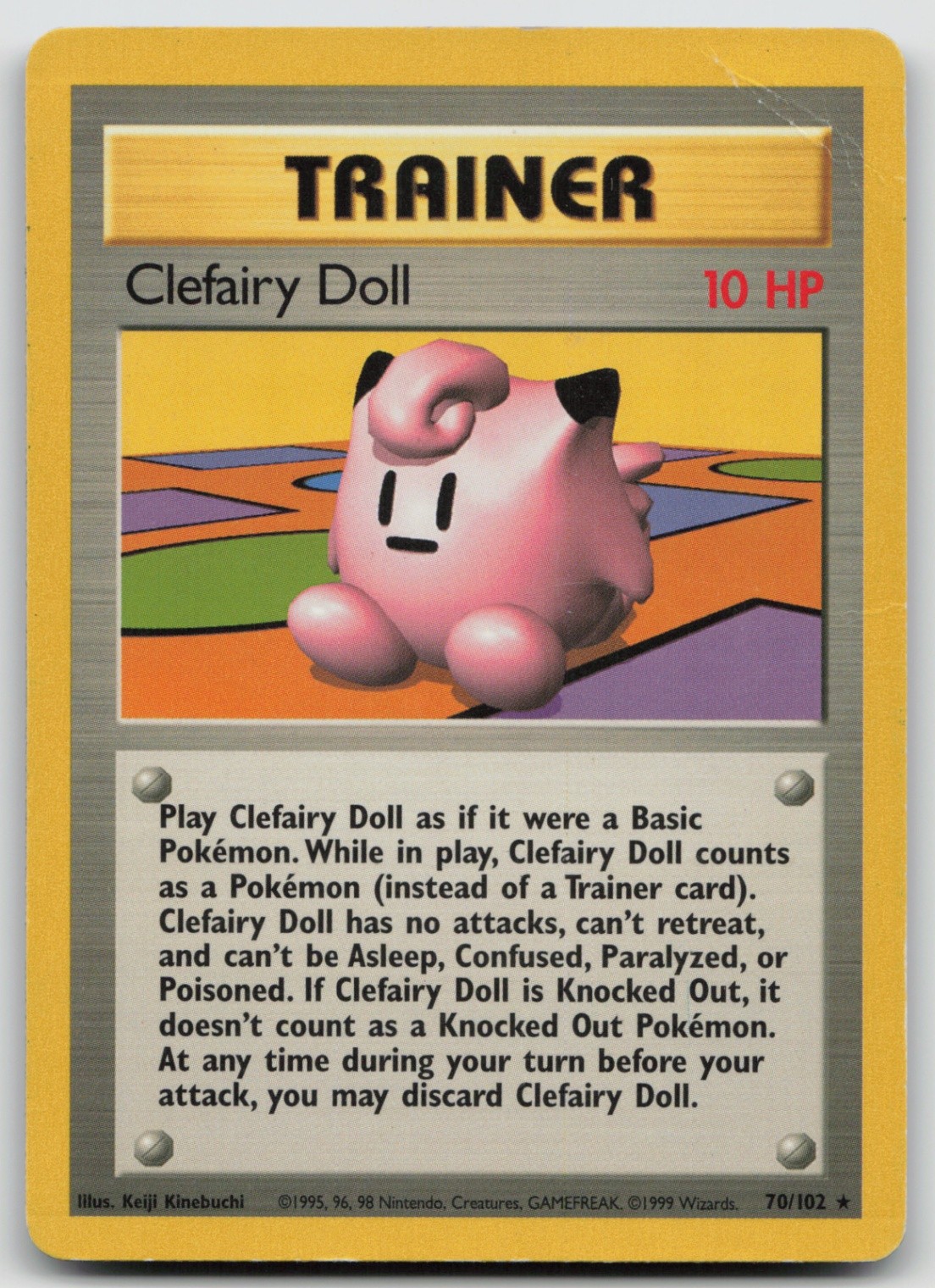 Pokemon Card Clefairy Doll Rare Base Set 070/102