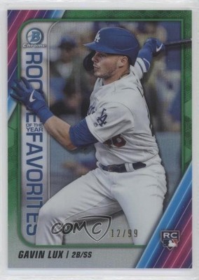 2020 Bowman Mega Box Green Mojo Refractor 12/99 Gavin Lux #ROYF-GL RC 1h1