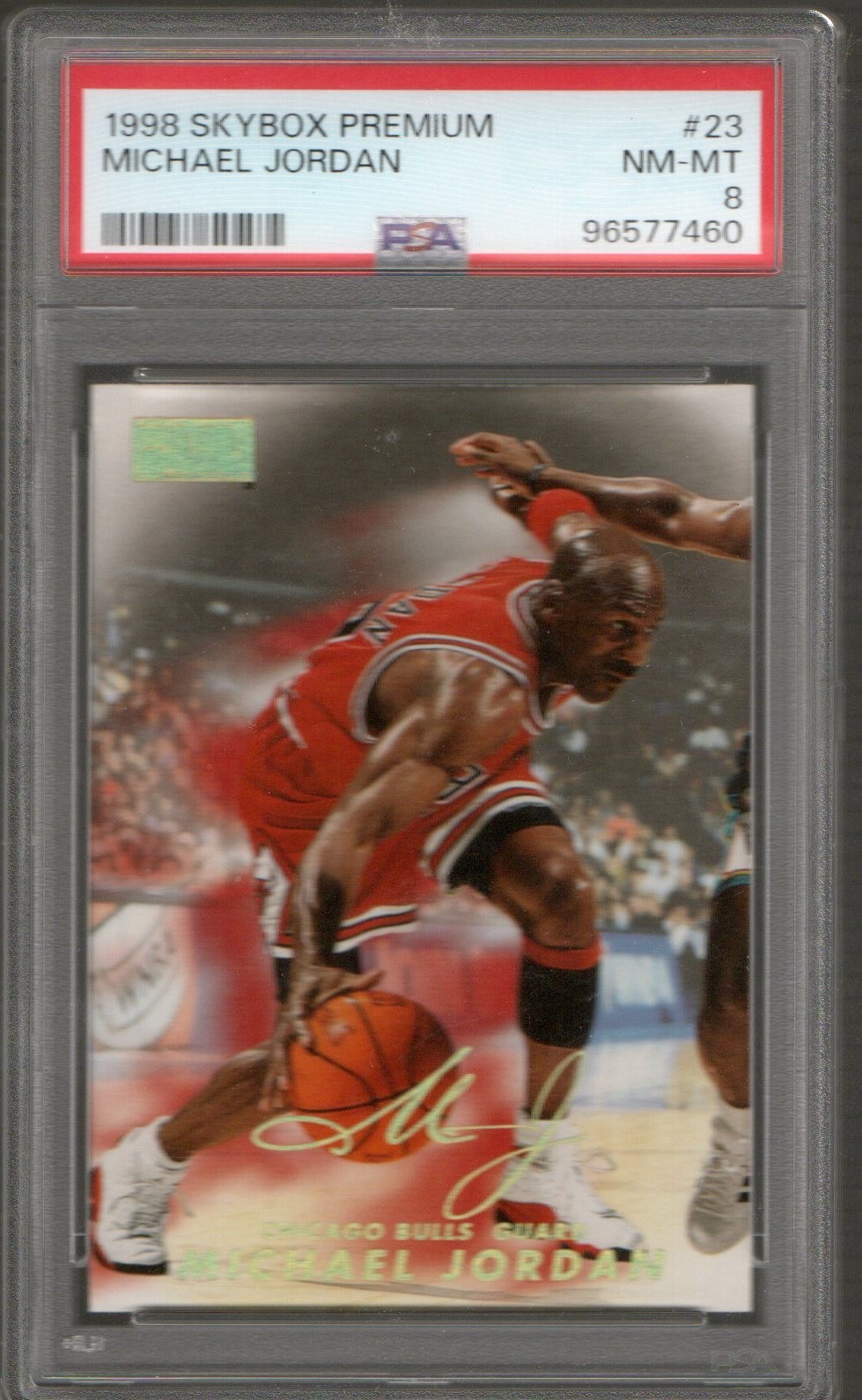 1998-99 Skybox Premium MICHAEL JORDAN #23 Chicago Bulls HOF GOAT PSA 8 NM-MT