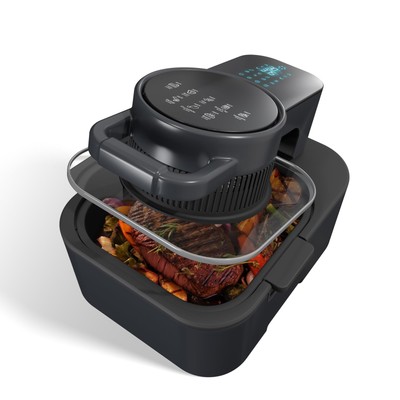 8QT Easy View Non Toxic Air Fryer, 1750W, 6-in-1 Non-drawer Digital Air Fryer...