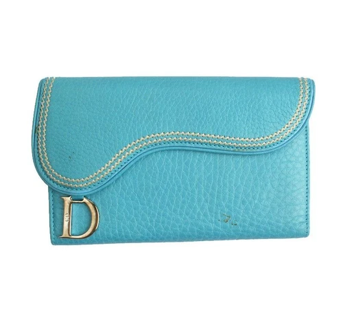 Portefeuille Dior Christian selle bleu clair 26811344