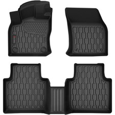 Floor Mats Compatible with Volkswagen VW Tiguan 2018-2024, All Weather TPE Fl...