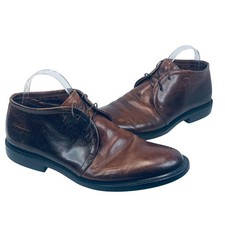 Johnston & Murphy Italian Leather Chukka Boots Men's 10M Brown Dress Casual