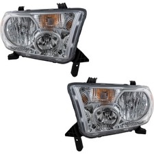 Headlight Set For 2007-2013 Toyota Tundra 2008-2016 Sequoia LH RH w/ bulb