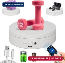 Motorized Rotating Display Stand with Remote, 4.53in 360 Electric Turntable for