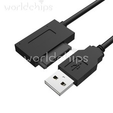 5pcs SATA Slimline to USB2.0 Adapter Cable for Laptop CD DVD Rom Drive 7 6 13Pin