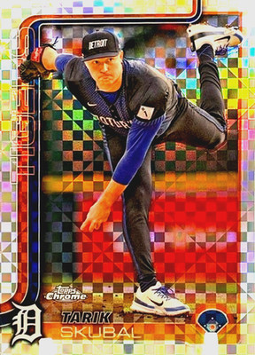 2025 Topps Chrome #258 Tarik Skubal X-Fractor- AL Cy Young Award Winner 2025