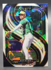 Max Muncy 2025 Select Rookie Card RC #160 White Ice Prizm #'d 18/25 Athletics