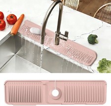 Upgraded 24 Inch Bathroom Sink Splash Guard Folding Faucet Mat Draining Pad