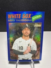 Mike Tauchman 2026 Topps Heritage #90 Blue Border Chrome /150 White Sox