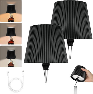Wireless Bottle Lamp Shade, LED Liquor & Wine Bottle Top Lamp | Rechargeable Cor