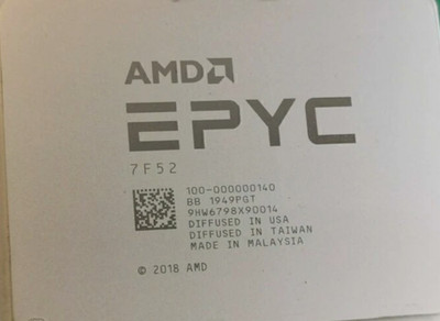1PC New In Box AMD EPYC 7F52 Server Processor 3.5GHz up to 3.9GHz 240W 256MB