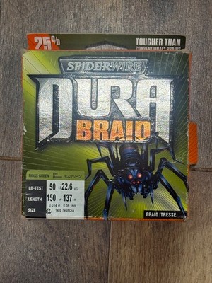 SpiderWire Dura Braid Fishing Line Moss Green 50 LB 150 Yards