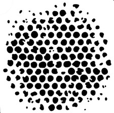 Really Great Stencils, Melting Spots 3 Stencil, 6x6", Polka Dots, Weathered