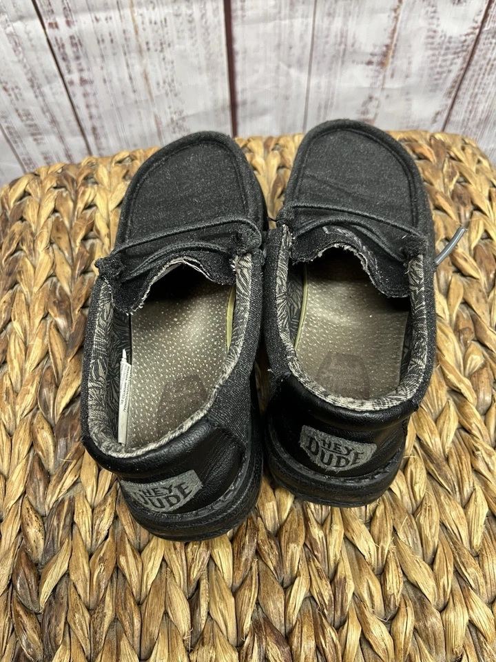 Zapatos deportivos Hey Dude Wally para niños talla 12 grises para caminar cómodos sin cordones Foto 4 de 4