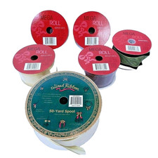 Michael's Mega Rolls Christmas Craft Ribbon 2.5" x 30' Gift Extra Roll Lot of 6