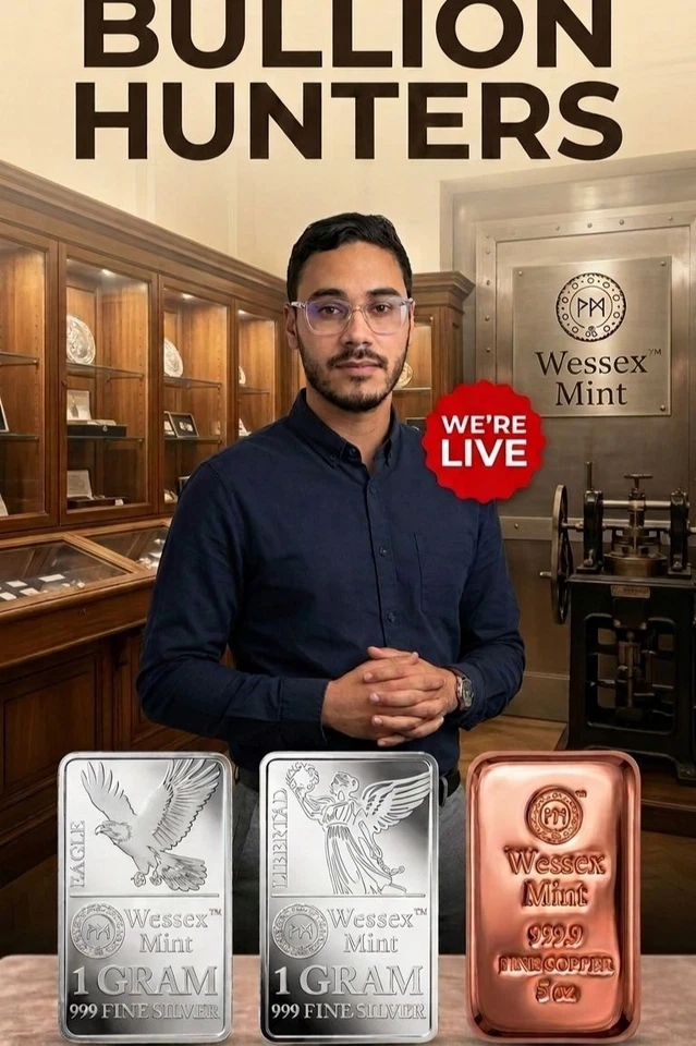 Wessex Mint Bullion Deals – Gold, Silver, Copper - Auctions starting at £2!