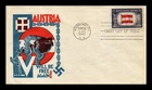 US COVER AUSTRIA OVERRUN COUNTRIES FIRST DAY ISSUE SCOTT 919 CACHET CRAFT