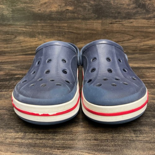 Corcs Classic Bayaband Blue Red Croslite Clog Sandals Unisex Junior's Size 3 - Picture 2 of 7