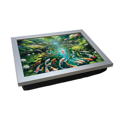 Koi Pond Lap Tray - gepolsterte Schale mit schönem Fisch Design, perfekt zum Entspannen