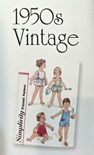 Simplicity 8143 Vintage 1950s ROMPER PLAYSUIT Sewing Pattern Infant - 18 months