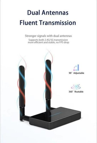 Wireless HDMI Transmitter and Receiver, Plug & Play Portable 2.4G/5G Wireless HD - Picture 7 of 9