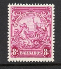 Barbados 1938-47 8d Magenta SG 254a Mnh.