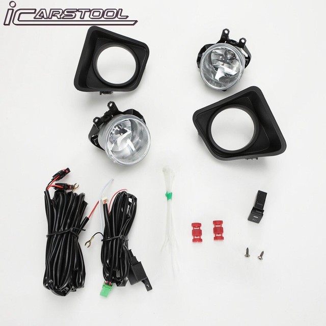 Clear Lens Fog Light Set For 2014-2017 TOYOTA Tundra w/Bezel Wires