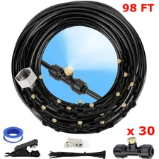98 FT Outdoor Patio Water Mister Mist Nozzle Misting Cooling System Fan Cooler