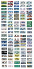 1/64 scale model car assorted USA 2020 license plates state tags 1:64