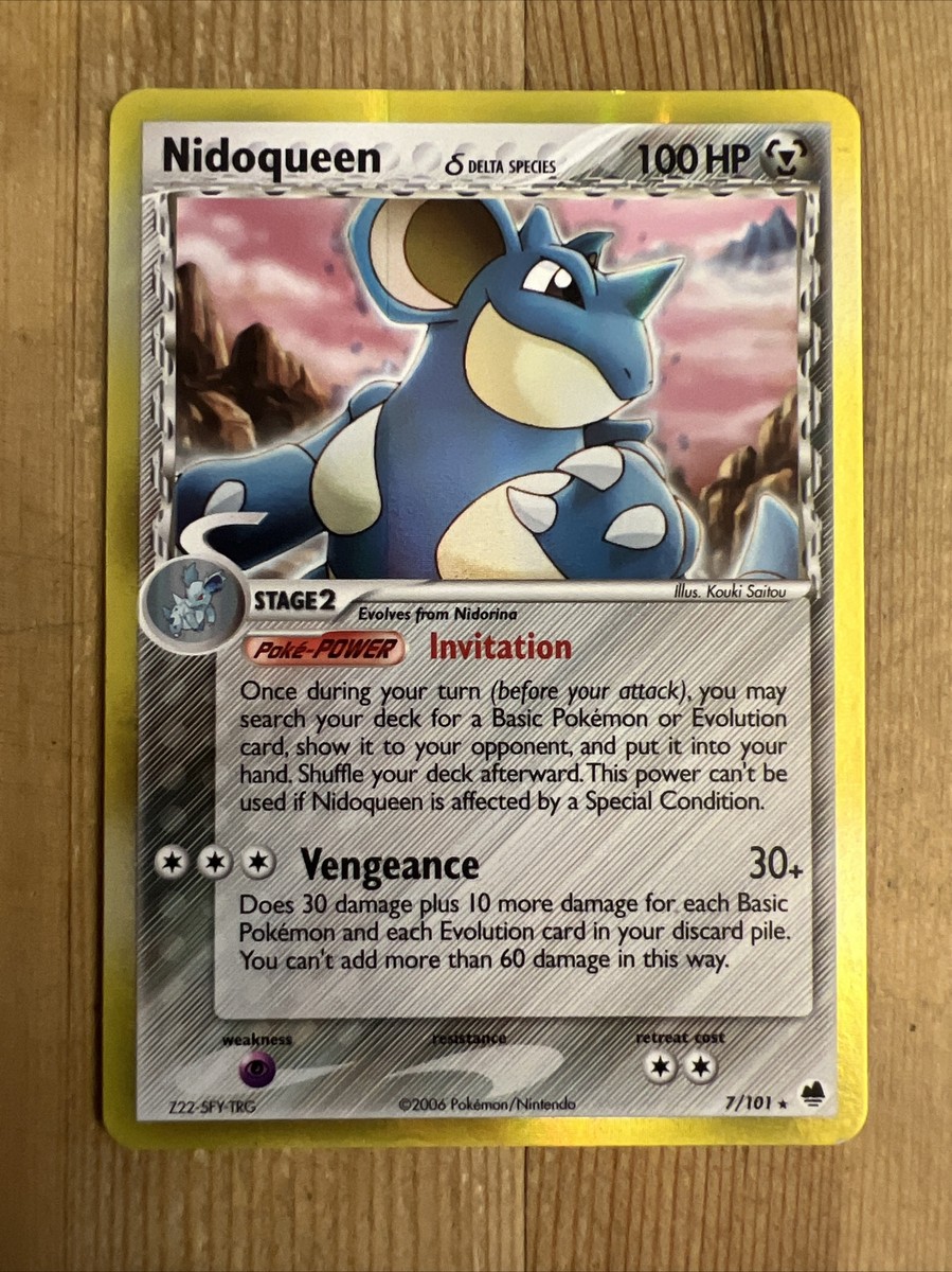 英語版初期　ポケモンカード　Nidoqueen holo Pokemon - Nidoqueen 7/101 Ex Dragon Frontiers Holo Rare MP