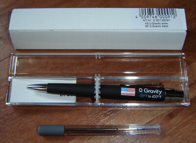Space Pen 0-Gravity schwarz mit Ersatzpatrone Outdoor Kugelschreiber   Forst  
