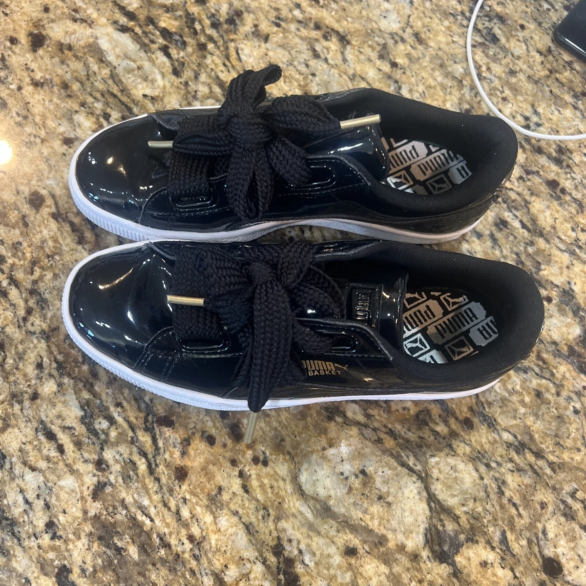 Puma Basket Heart Patent Black W for sale | eBay
