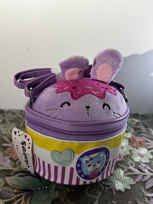 Claires Pink And Purple Bunny Cupcake Bag with Strap Brand New & Free Surprises