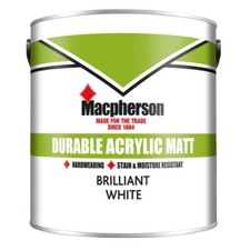 Macpherson Trade - Acrylic Durable Matt - White - 2.5L
