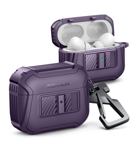 DEXNOR Schutzhülle für AirPods Pro 2 Ohrhörer Stoßfest Robust Cover - Bild 49 von 60