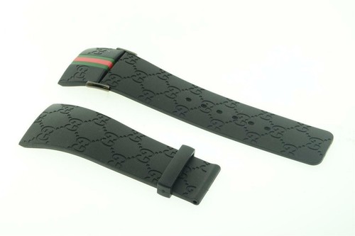 Mens Real Gucci Black Rubber Band with 
