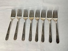 8 Old Holmes  Edwards 1940 Youth pattern Silver Salad Forks 6-5/8 inches