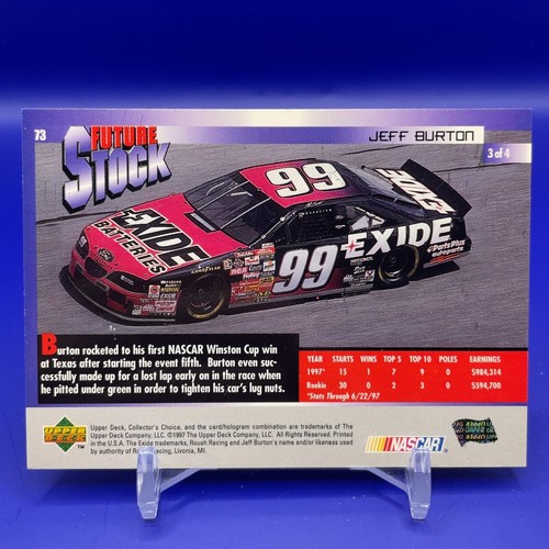 Jeff Burton No.73 Car Card Motor classic NASCAR 1997 F/S a - Picture 5 of 6