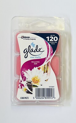 1 X GLADE WAX MELTS RELAX ZEN KERZENBRENNER NACHFÜLLER DUFT DUFT 66G