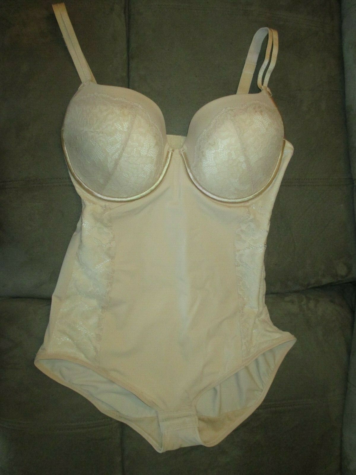 NWOT Maidenform 34D Shaper Tan Underwire Nyln/Spndx AdjStraps *SeeDescription