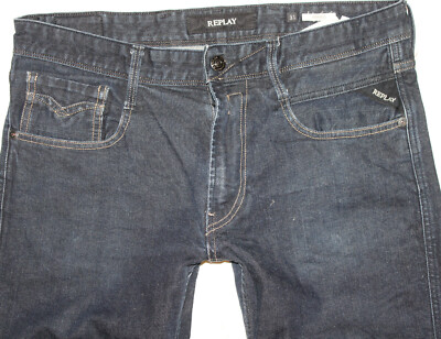 Replay Herren Jeans Hose M 914 ANBASS Skinny Stretch denim (M914) W31 L34 blau *