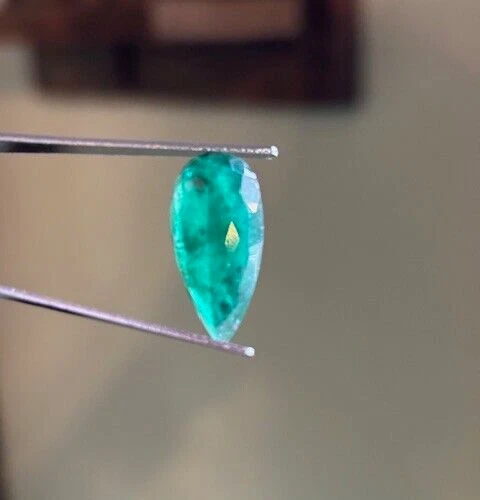EMERALD from Brazil 6.00 CARATS PEAR  SHAPE  - FREE SHIPPING - Image 2 of 4