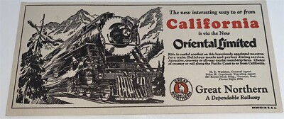 Great Northern Railroad Blotter Forward Goat Oriental Limited California #1