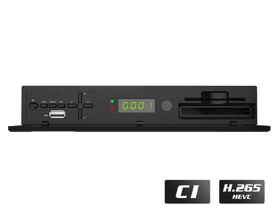 Edision PICCOLLO 3in1 S2+T2/C Combo Receiver H.265/HEVC DVB-S2,DVB-T2,DVB-C) CI  - Bild 3 von 4