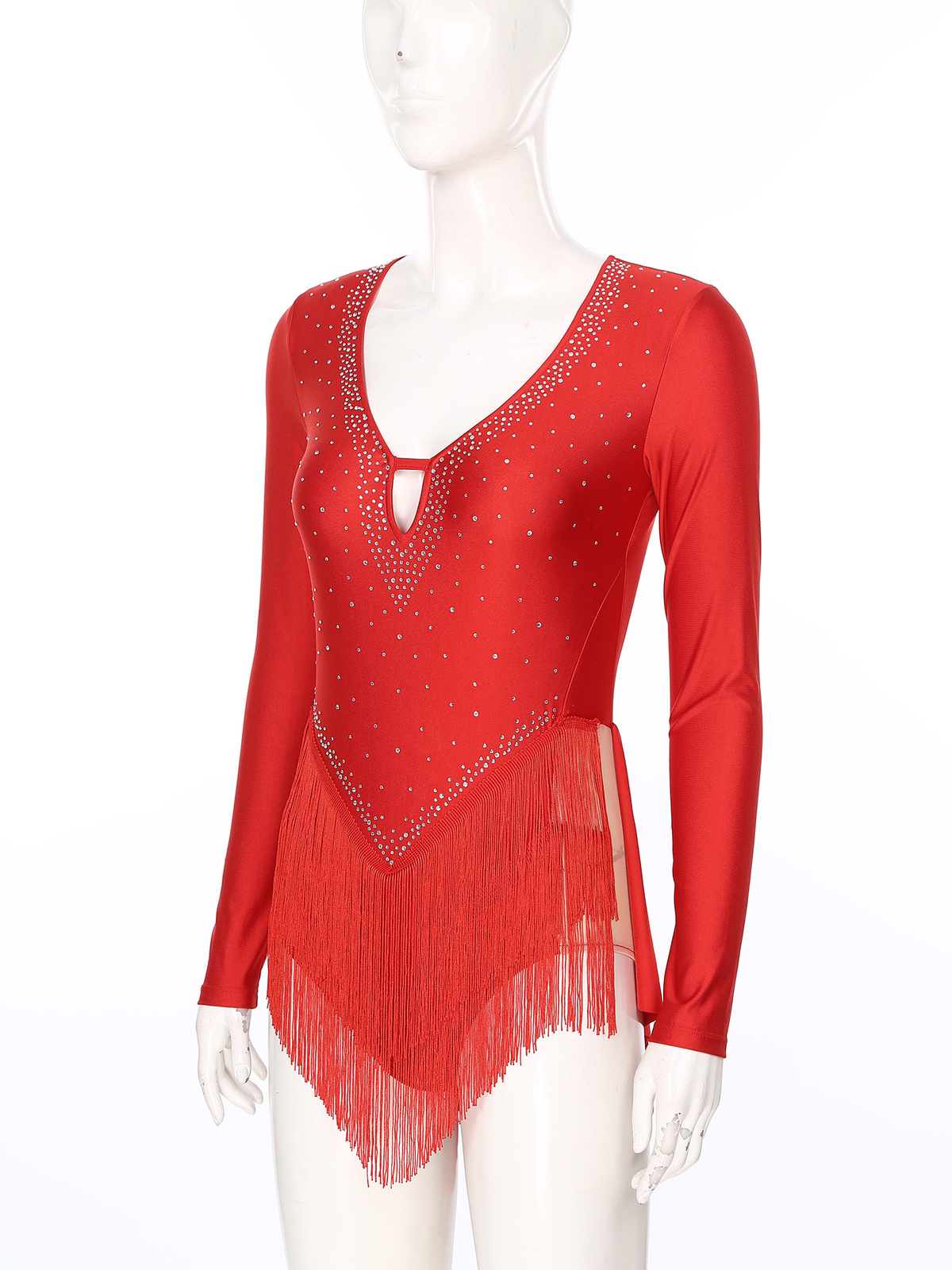 Women Dress Jazz Leotards Cocktail Bodysuit Figure Skating Costume Stage Salsa
