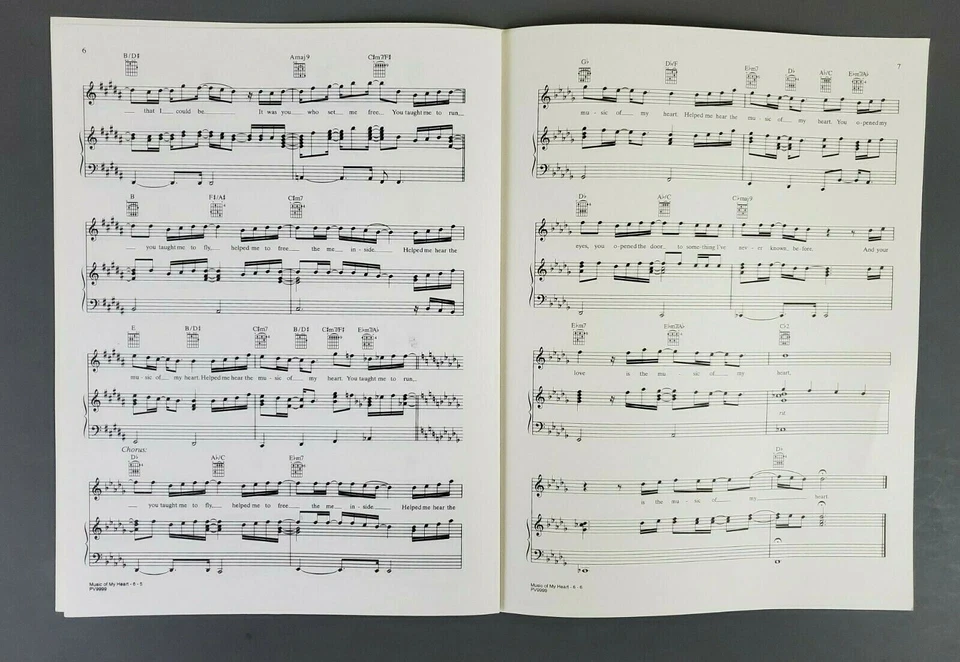 Music Of My Heart Estefan NSYNC Timberlake Sheet Music Piano Guitar Pop 1999 - Image 4 of 4