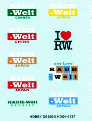 Hobby Design 1/18 RWB (Rauh-Welt Begriff) Logo Decal from Japan 10500