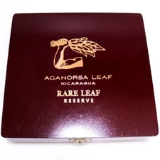 Aganorsa Leaf Toro Rare Leaf Reserve Empty Wooden Cigar Box 7.5" x 7" x 2.25"