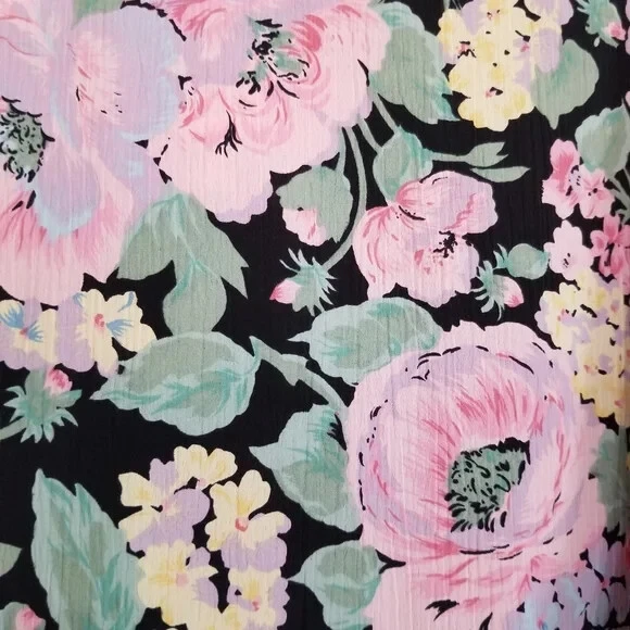 UNDERCOVER Mini abito tunica da notte vintage Victoria's Secret stampa floreale taglia M L